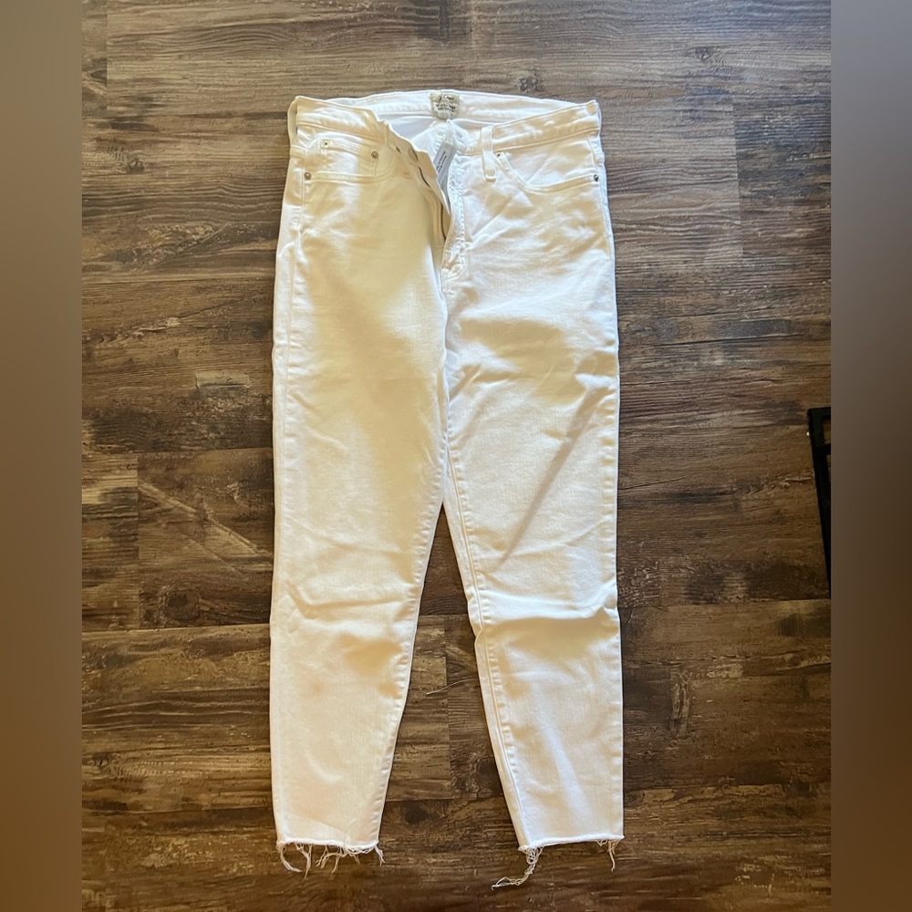 J. Crew Toothpick white jeans 32 NWOT